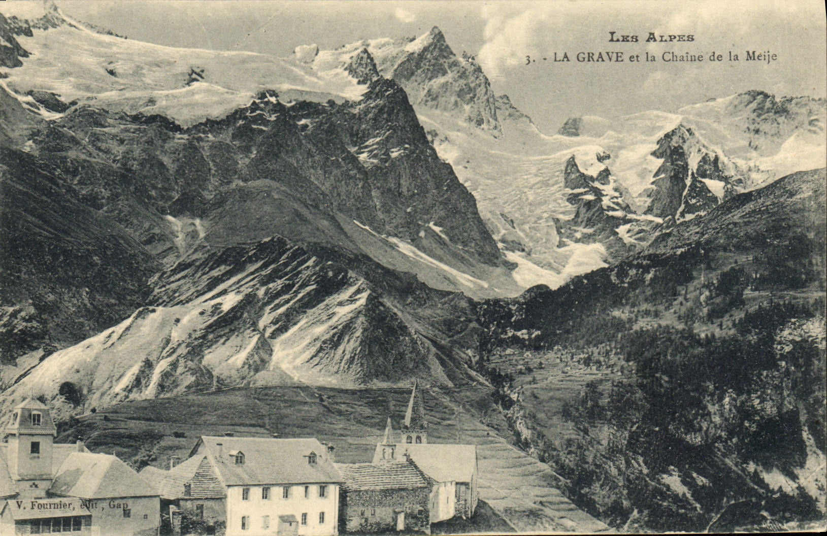 VINTAGE POSTCARD the Alps Low register And the Chain Of Mejie
