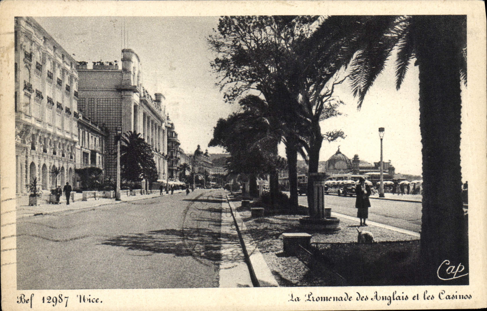 CPA Nice La Promenade Des Anglais Et Les Casinos