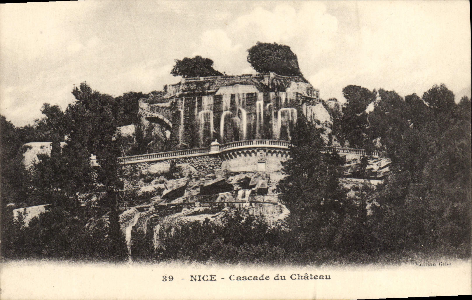 CPA Nice Cascade Du Chateau