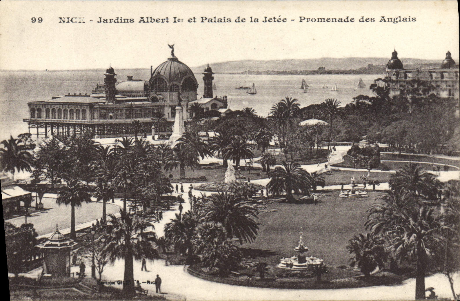 CPA Nice Jardin Albert 1er Et Palais De la Jetee Promenade Des Anglais