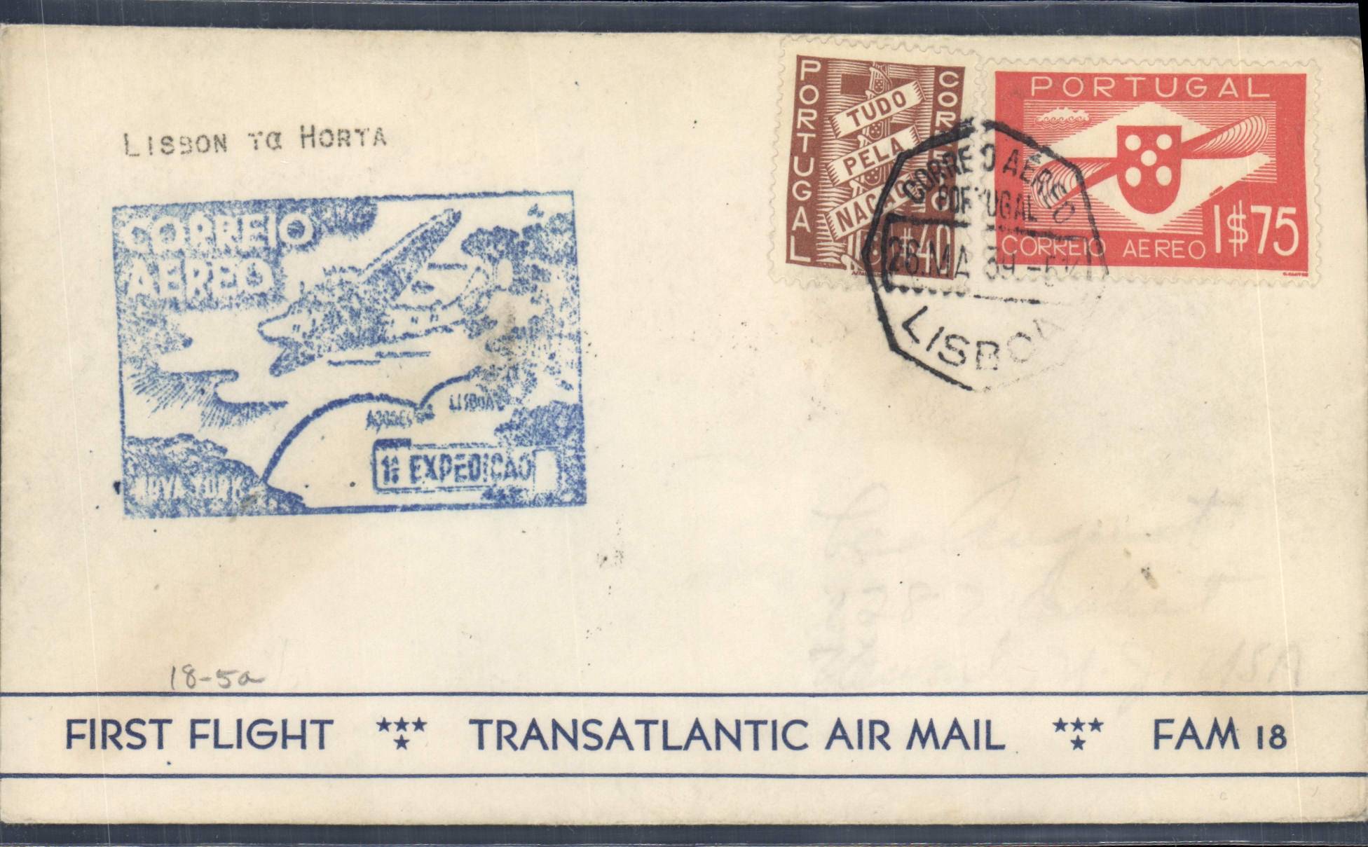 Letter Portugal Lisboa to Horya