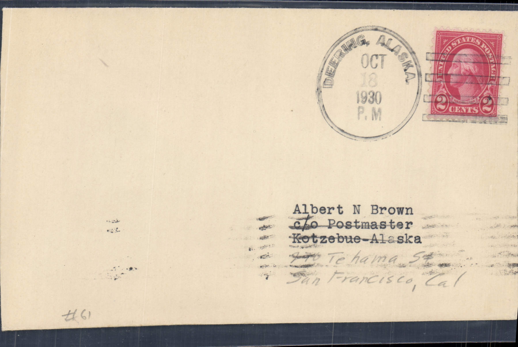 Lettre Etats Unis Return Flight Beering Alaska Nome 18 10 1930