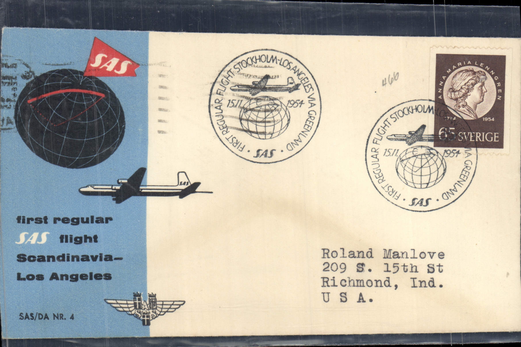 Letter Sweden SAS Los Angeles 15 11.954