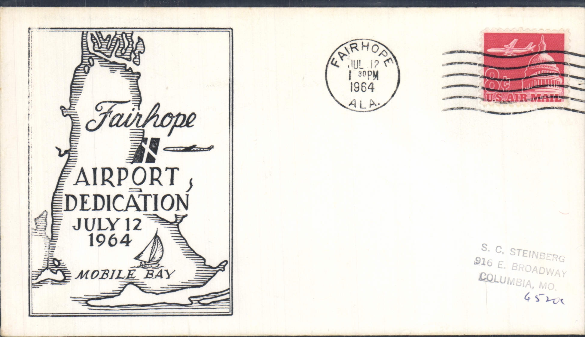 Letter the United States Fairhope Airport Dedication 12 7 1964