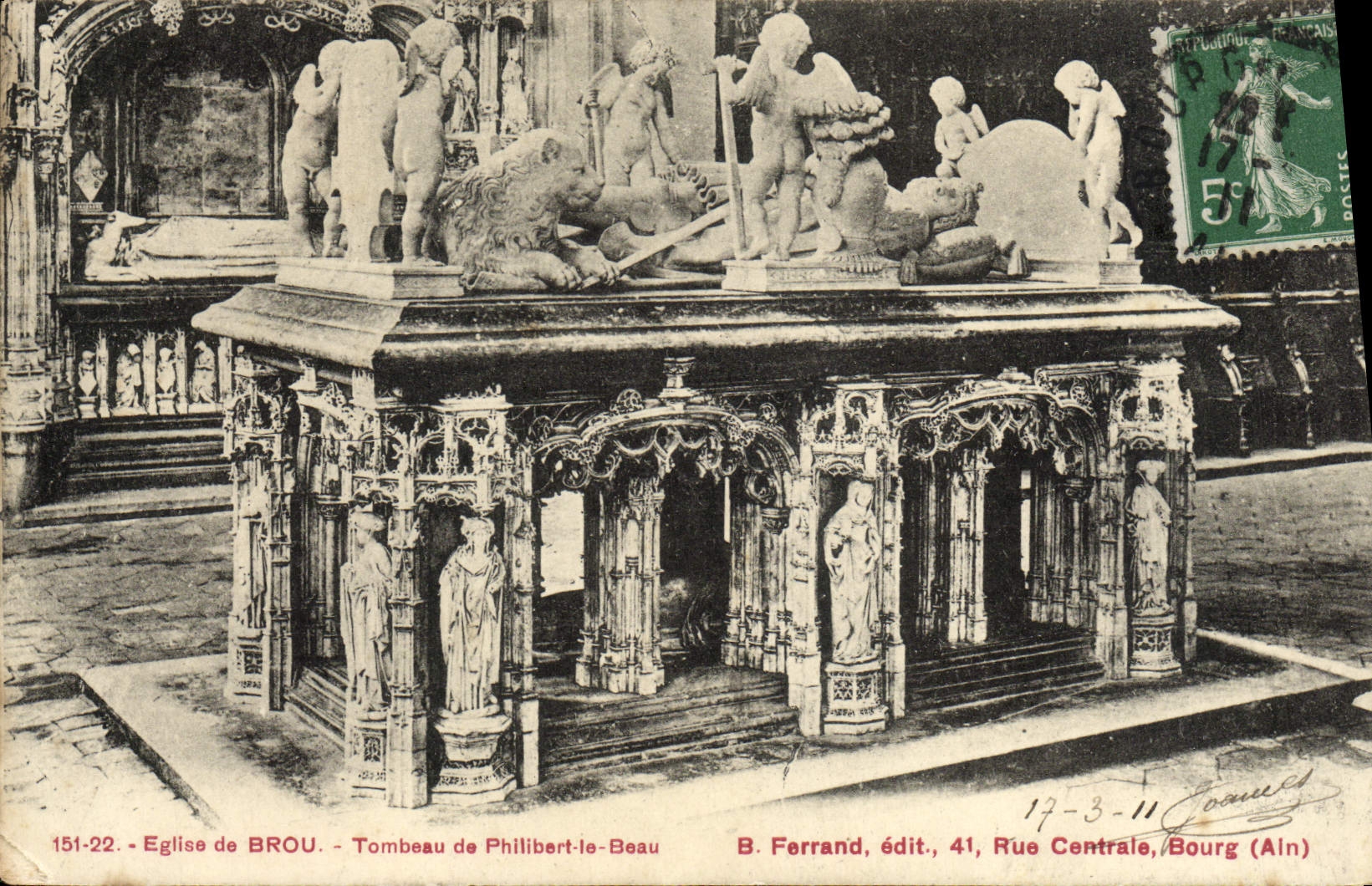 CPA Bourg Eglise de Brou Tombeau de Philibert le Beau 