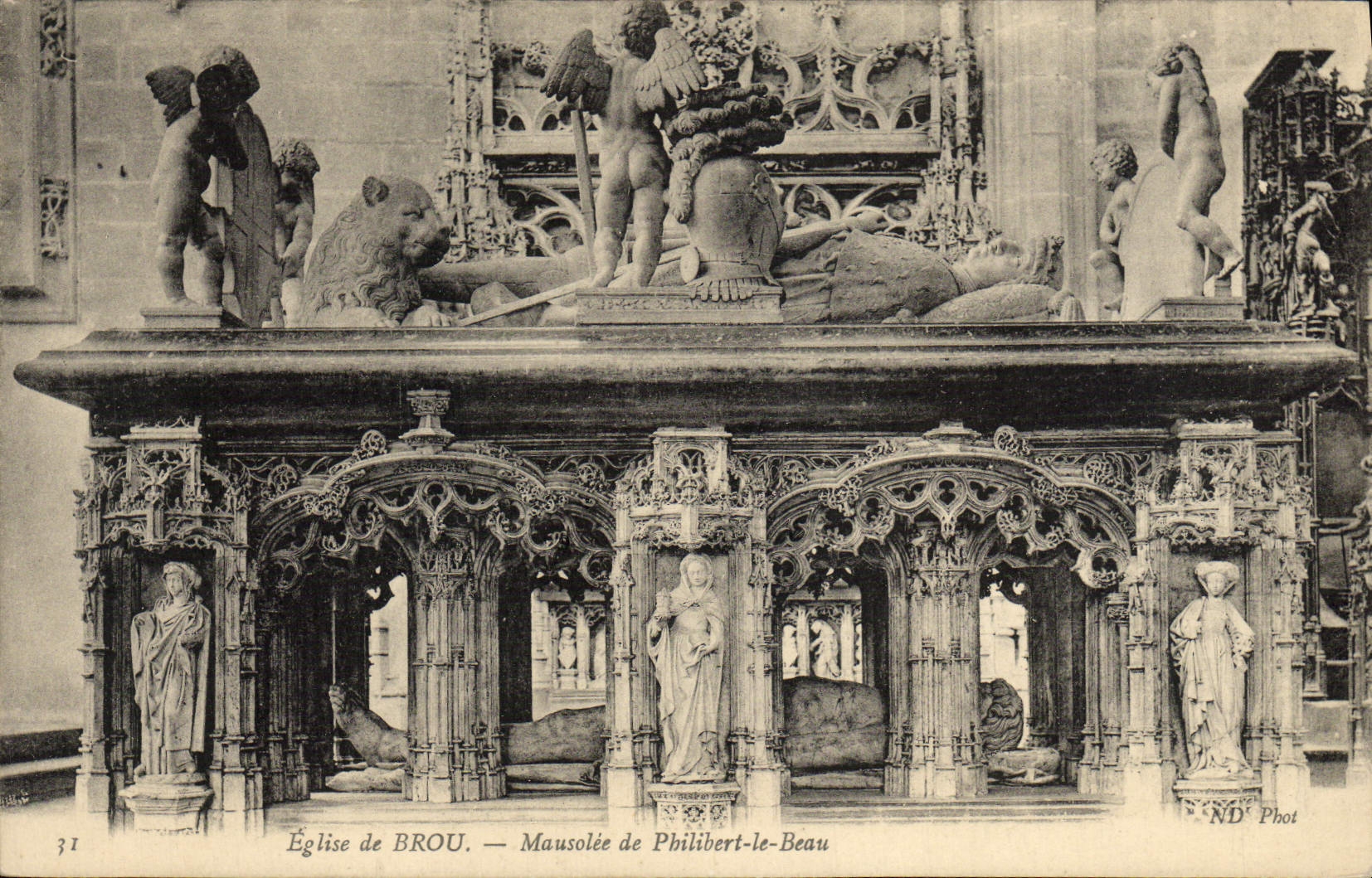 CPA Bourg Eglise de Brou Mausolee de Philibert le Beau 