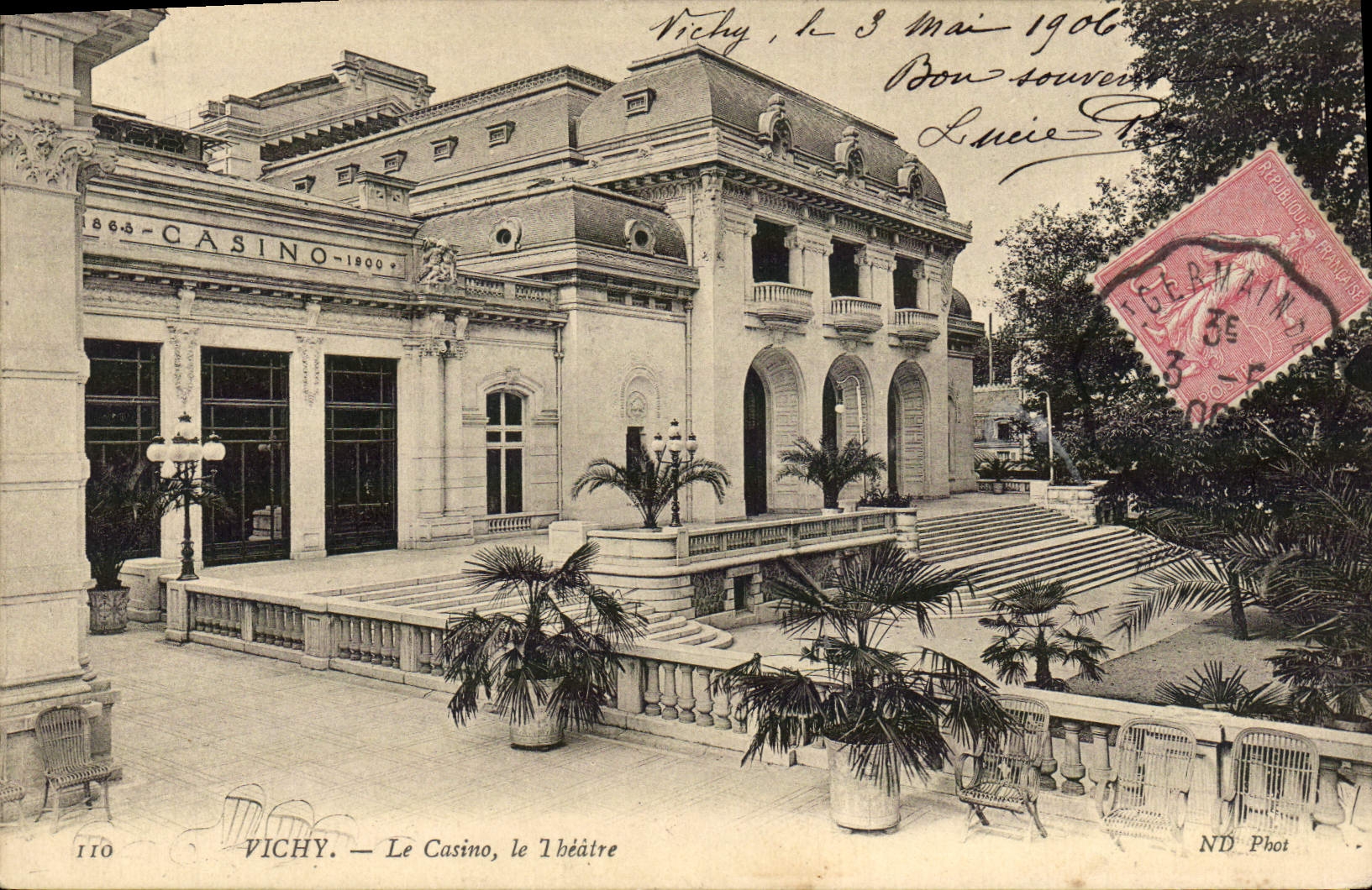 CPA Vichy Le casino Le theatre