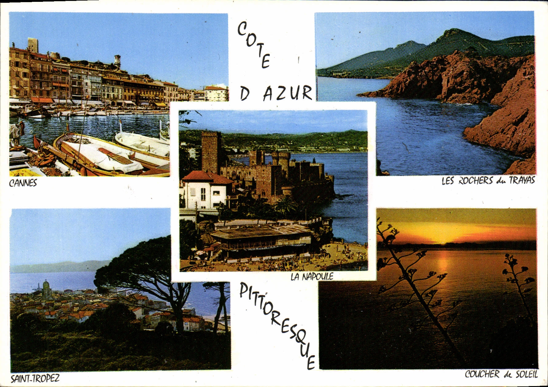 CPM Cote d'Azur Souvenir De La Cote d'Azur cannes Saint Tropez Trayas 