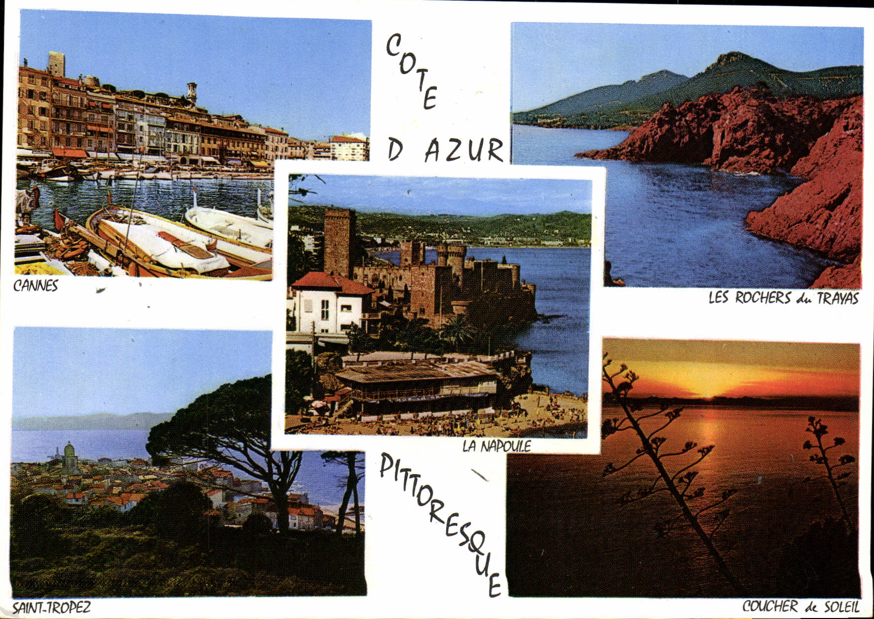 CPM Cote d'Azur Souvenir De La Cote d'Azur cannes Saint Tropez Trayas 