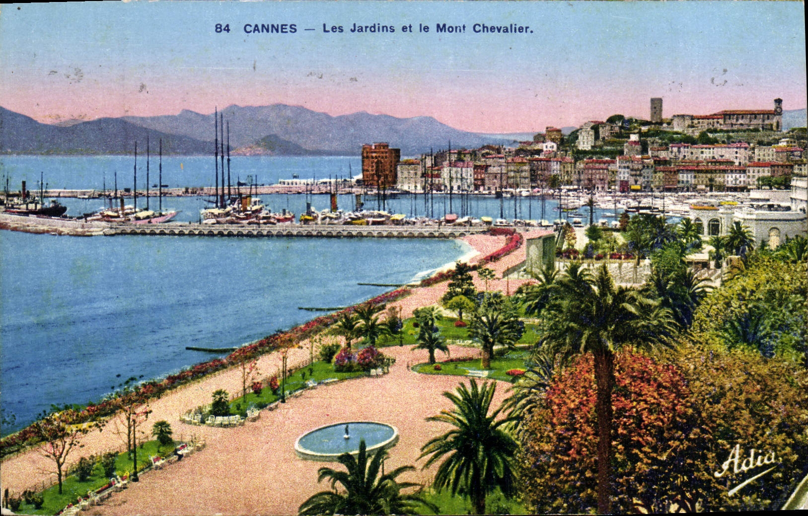 CPA Cannes Les Jardins Et Le Mont Chevalier
