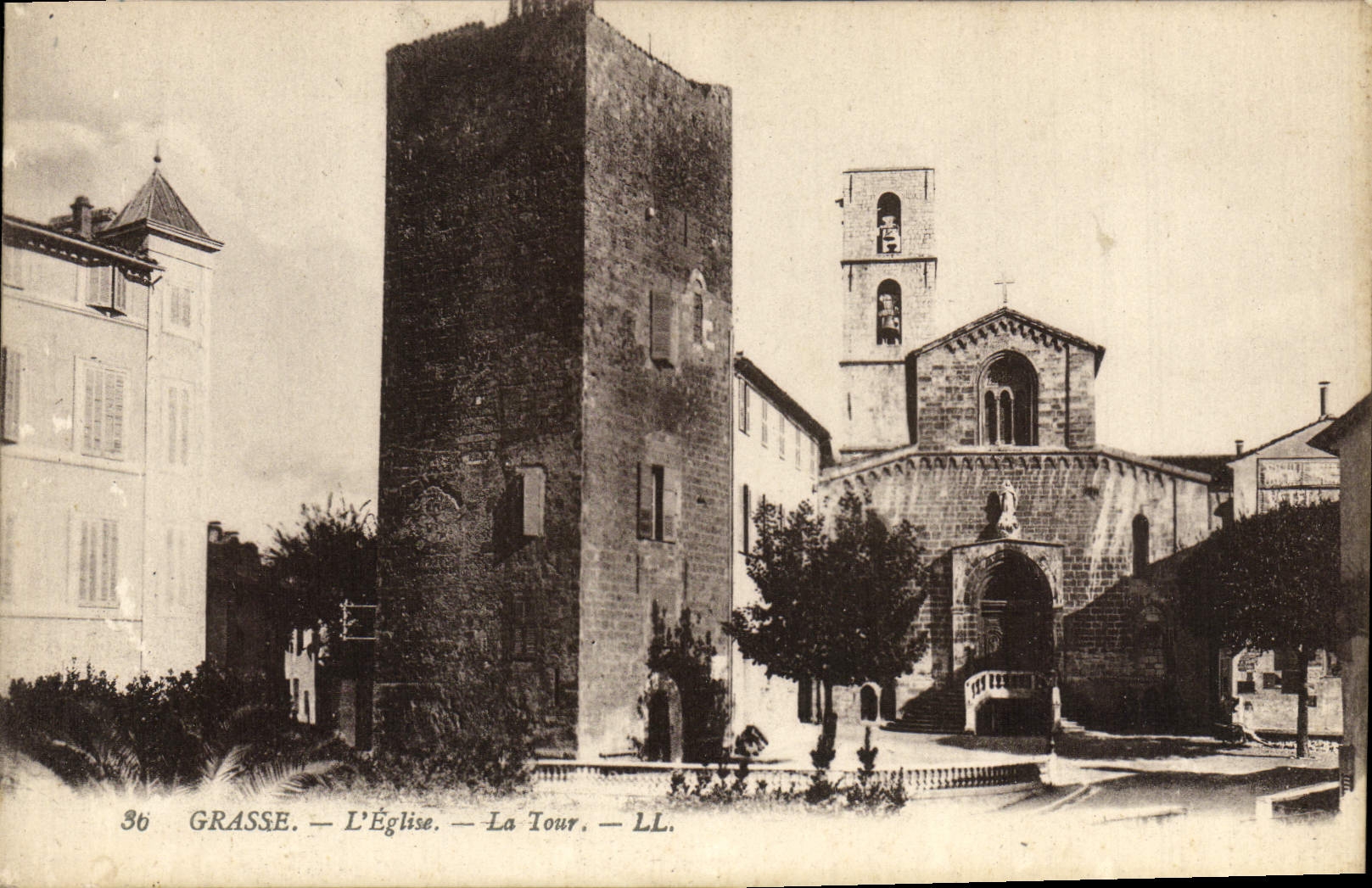 CPA Grasse L'Eglise La Tour