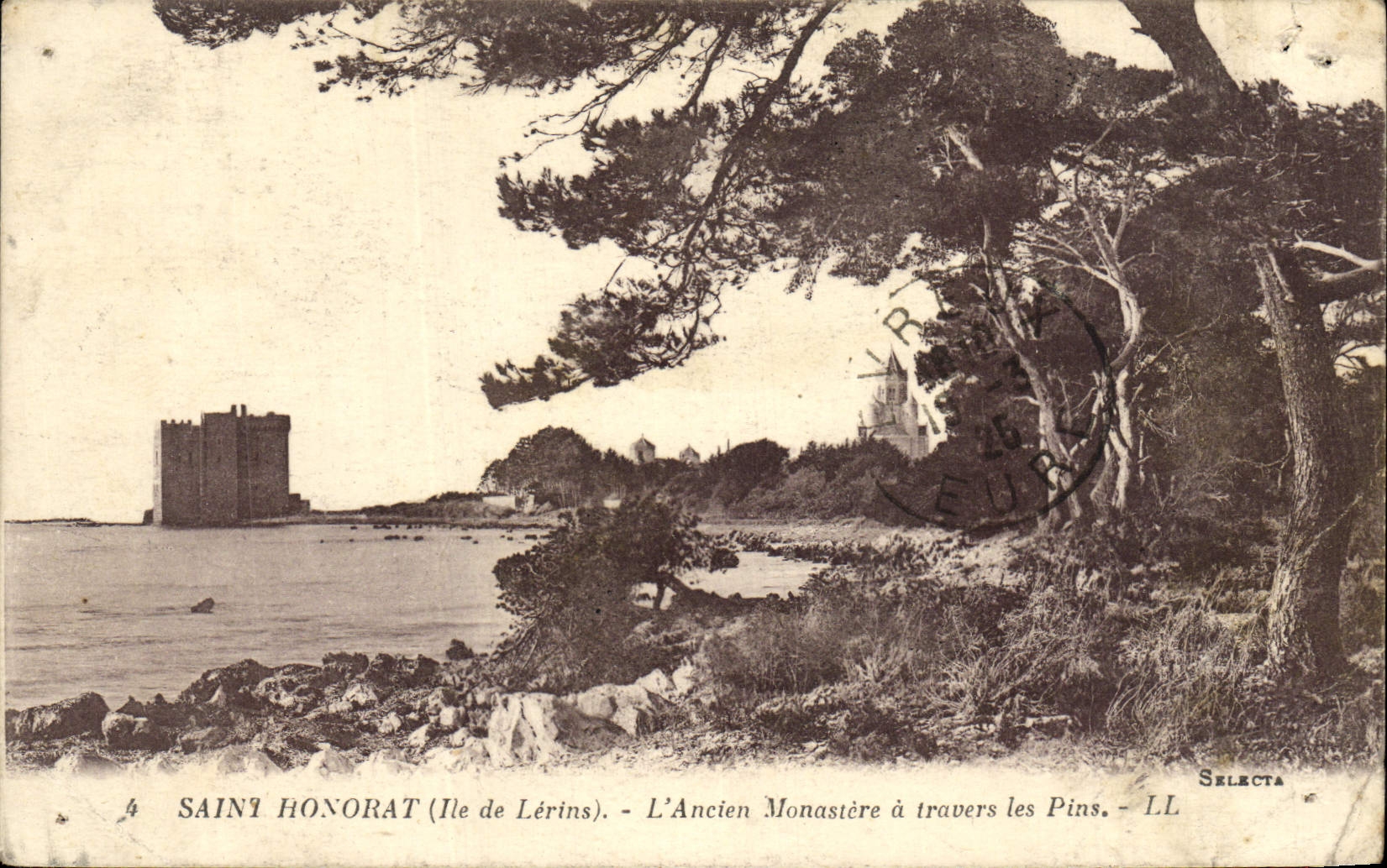 CPA Saint Honorat L'Ancien Monastere a Travers Les Pins