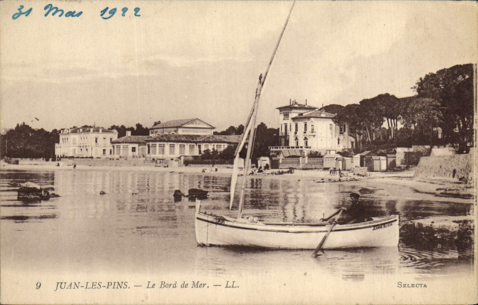Pinos de Juan de la POSTAL de la VENDIMIA el barco de la playa