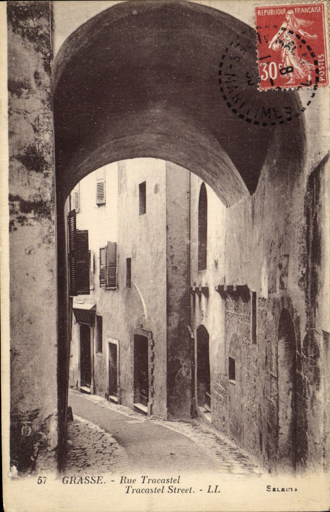 Calle grasa Tracastel de la POSTAL de la VENDIMIA