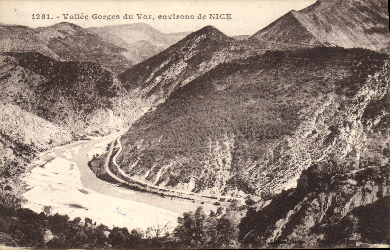 VINTAGE POSTCARD Valley Falls Of the VAr Surroundings Of Nice