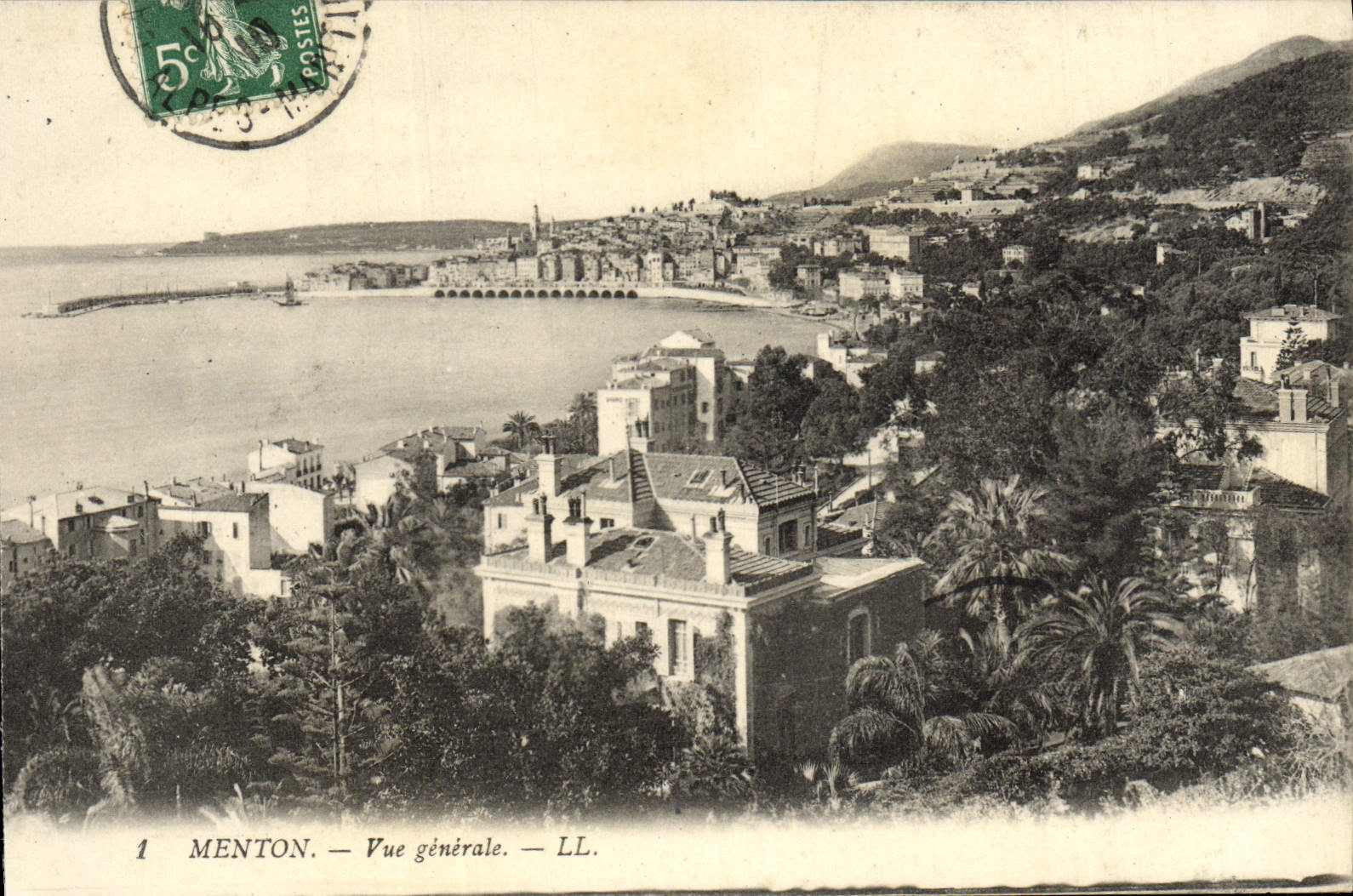 CPA Menton Vue Generale