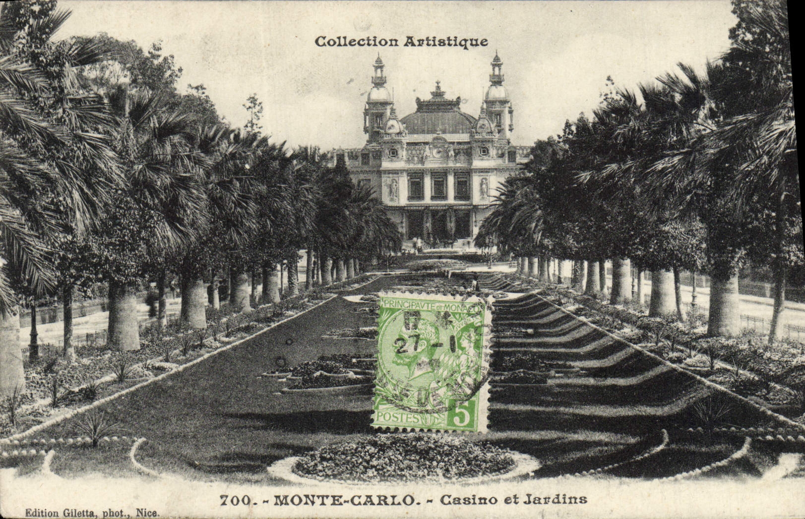 CPA Monte Carlo Casino Et Jardins