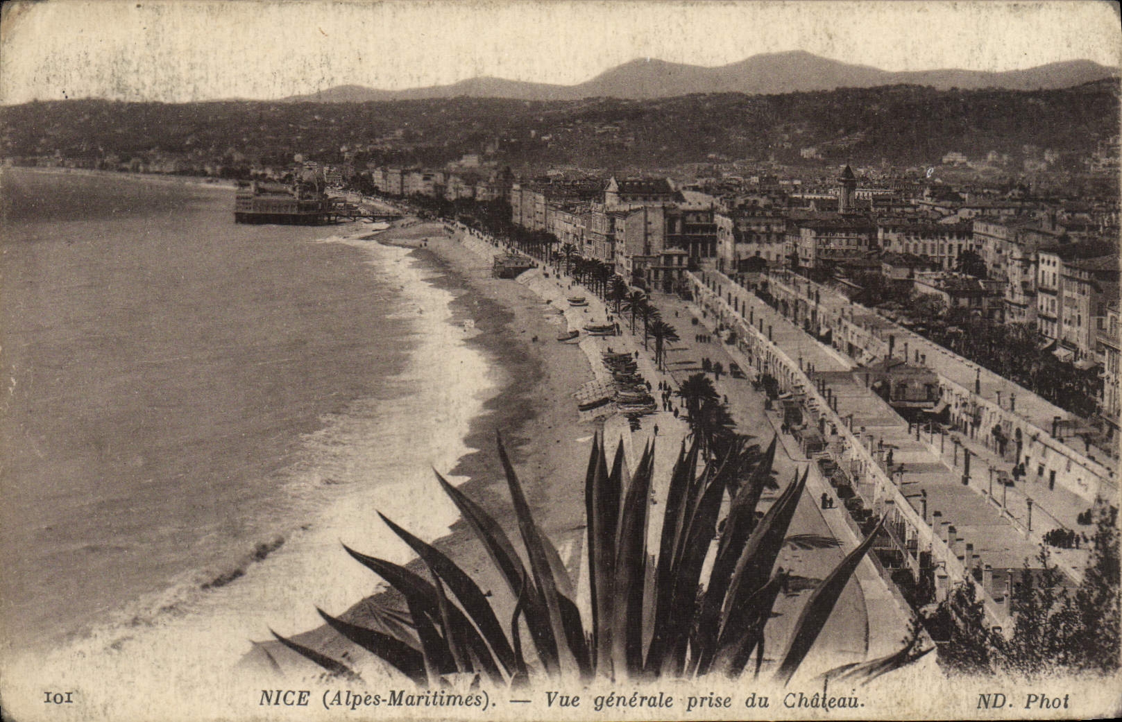 CPA Nice Vue Generale Prise Du Chateau