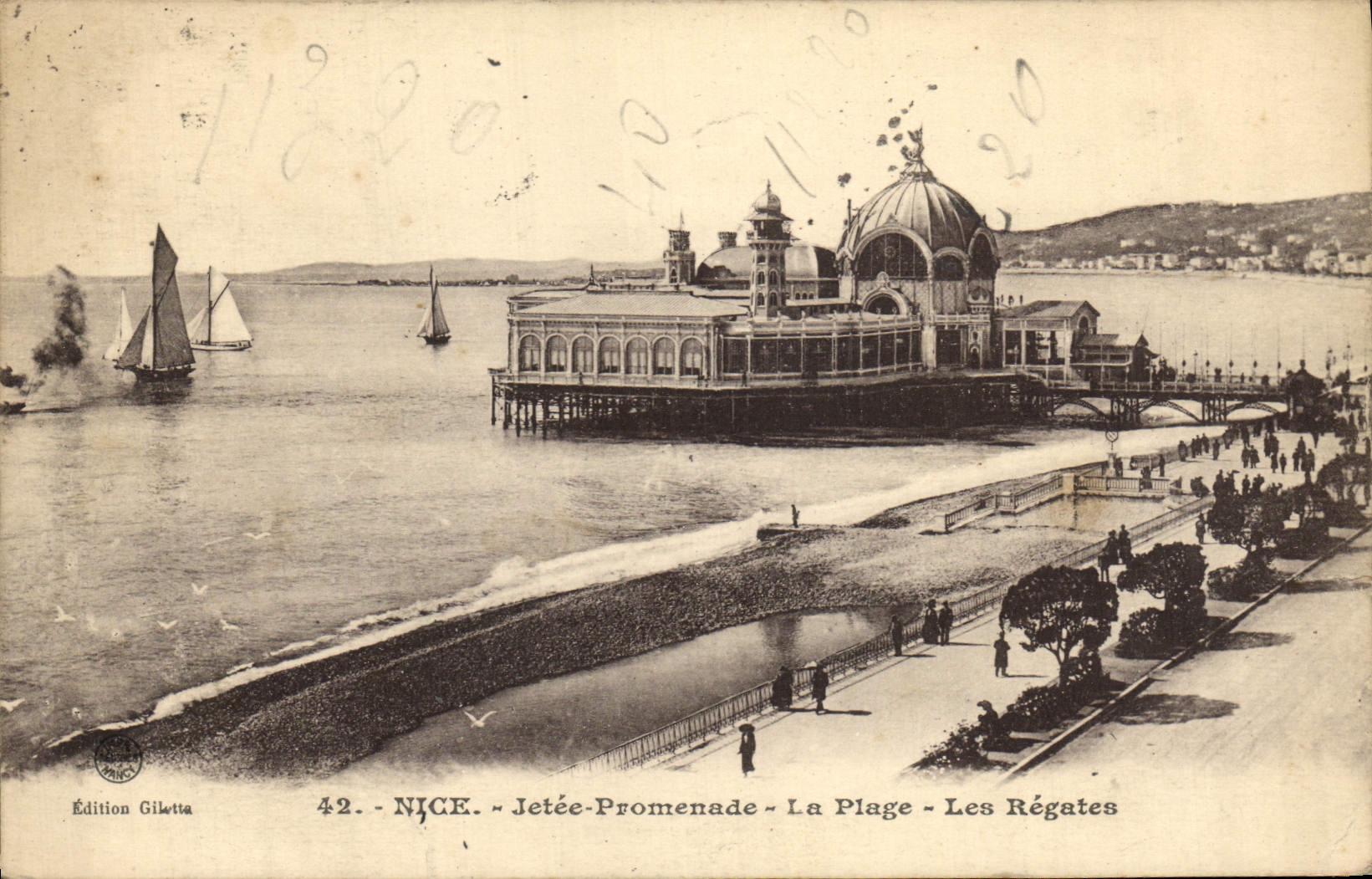 CPA Nice Jetee Promenade La Plage Les Regates
