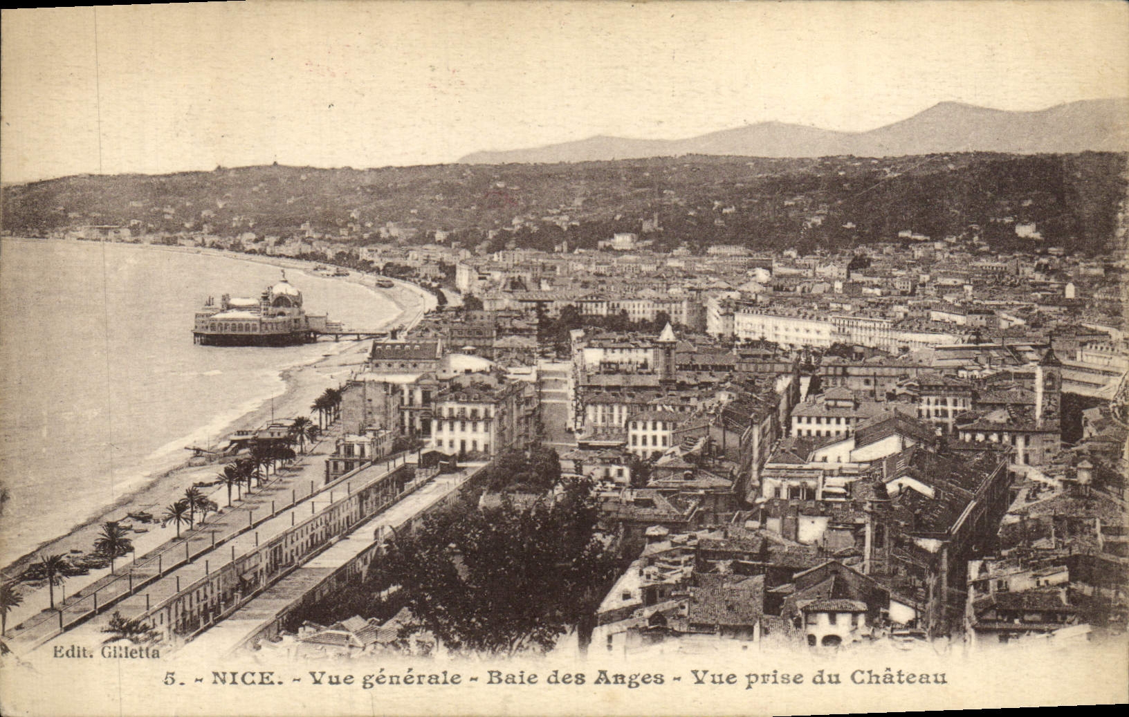 VINTAGE POSTCARD Nice View Bay Of the Vur Angels Taken Of the Castle