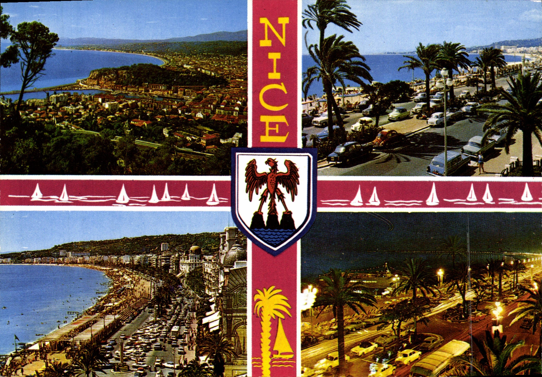 POSTAL MODERNA Niza visión la caminata del inglés