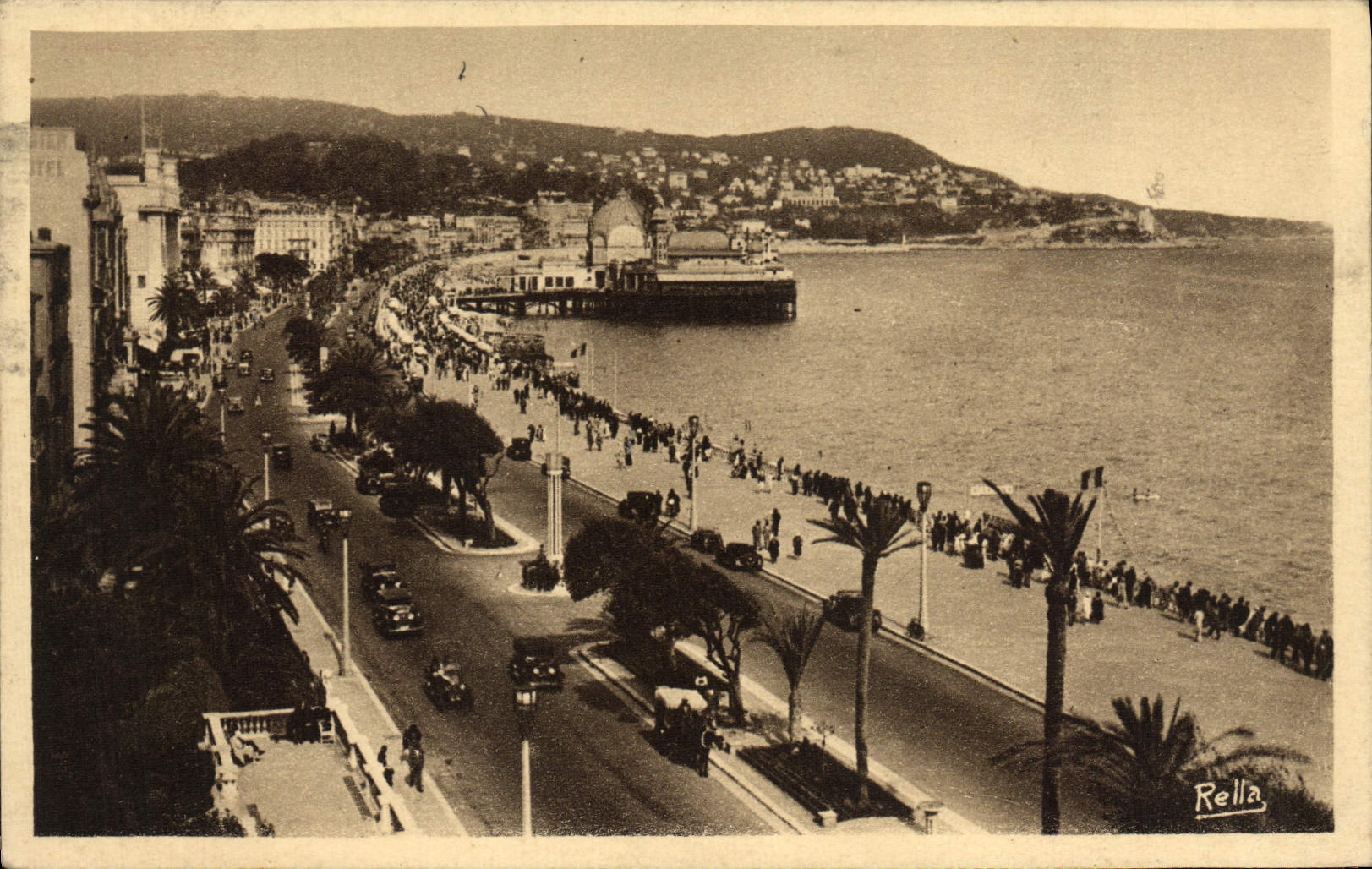 VINTAGE POSTCARD Nice the Walk Of the English the Casino Of the Pier And the Boron Mount