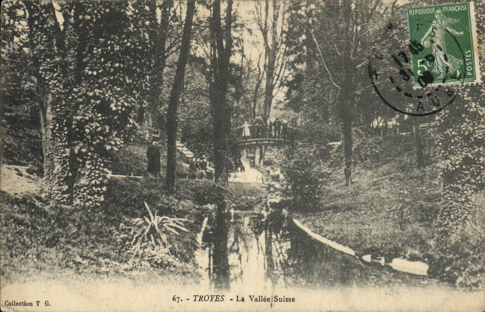 VINTAGE POSTCARD Troyes the Swiss Valley
