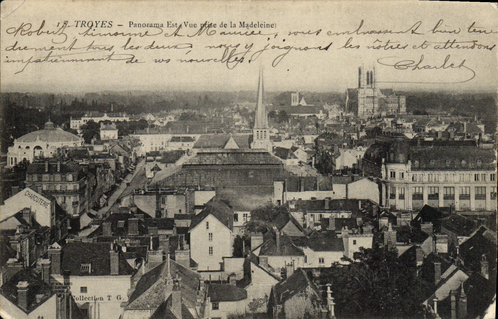 CPA Troyes Panorama Est Vue prise de la Madeleine