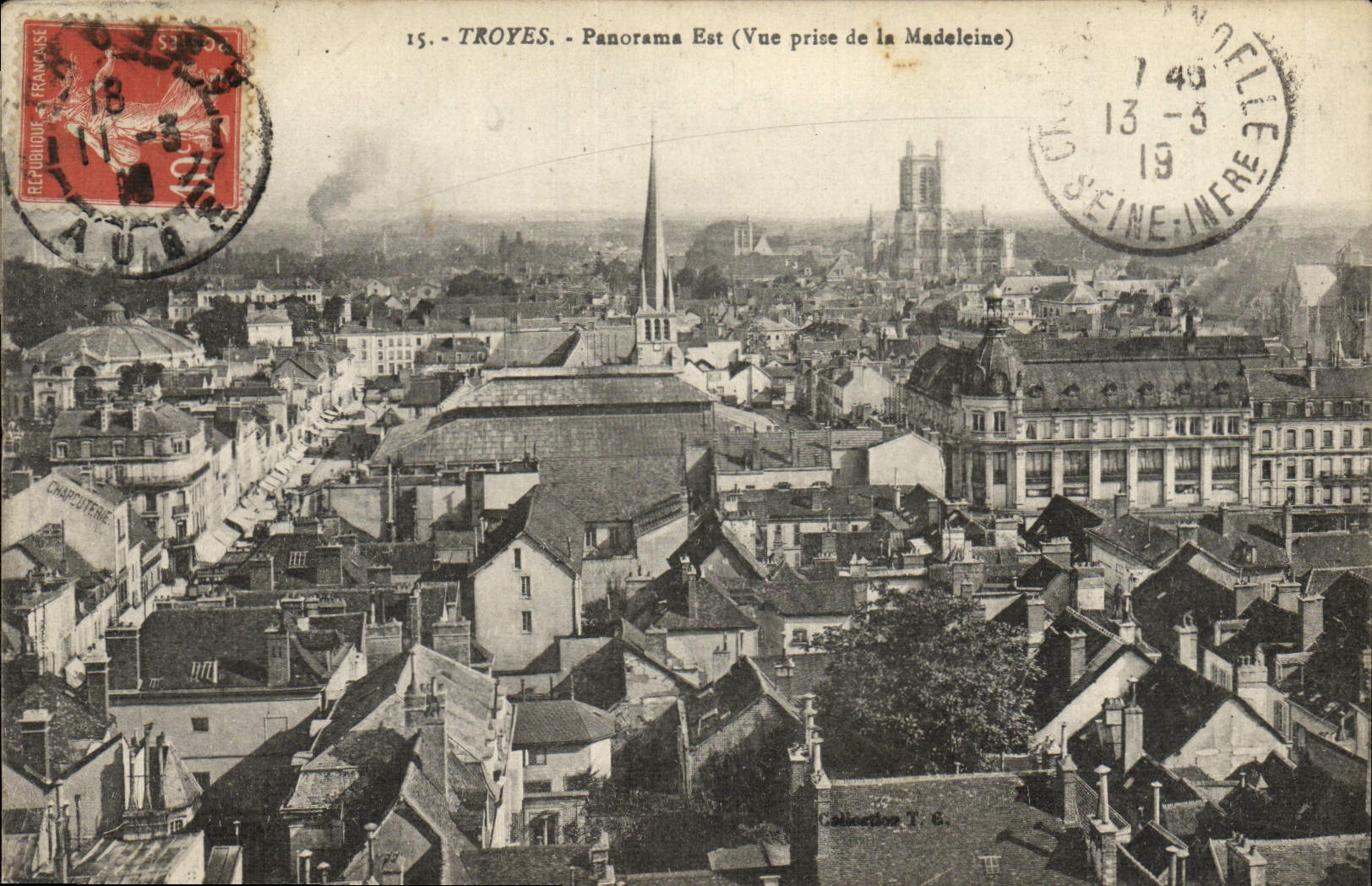 CPA Troyes Panorama Est Vue prise de la Madeleine