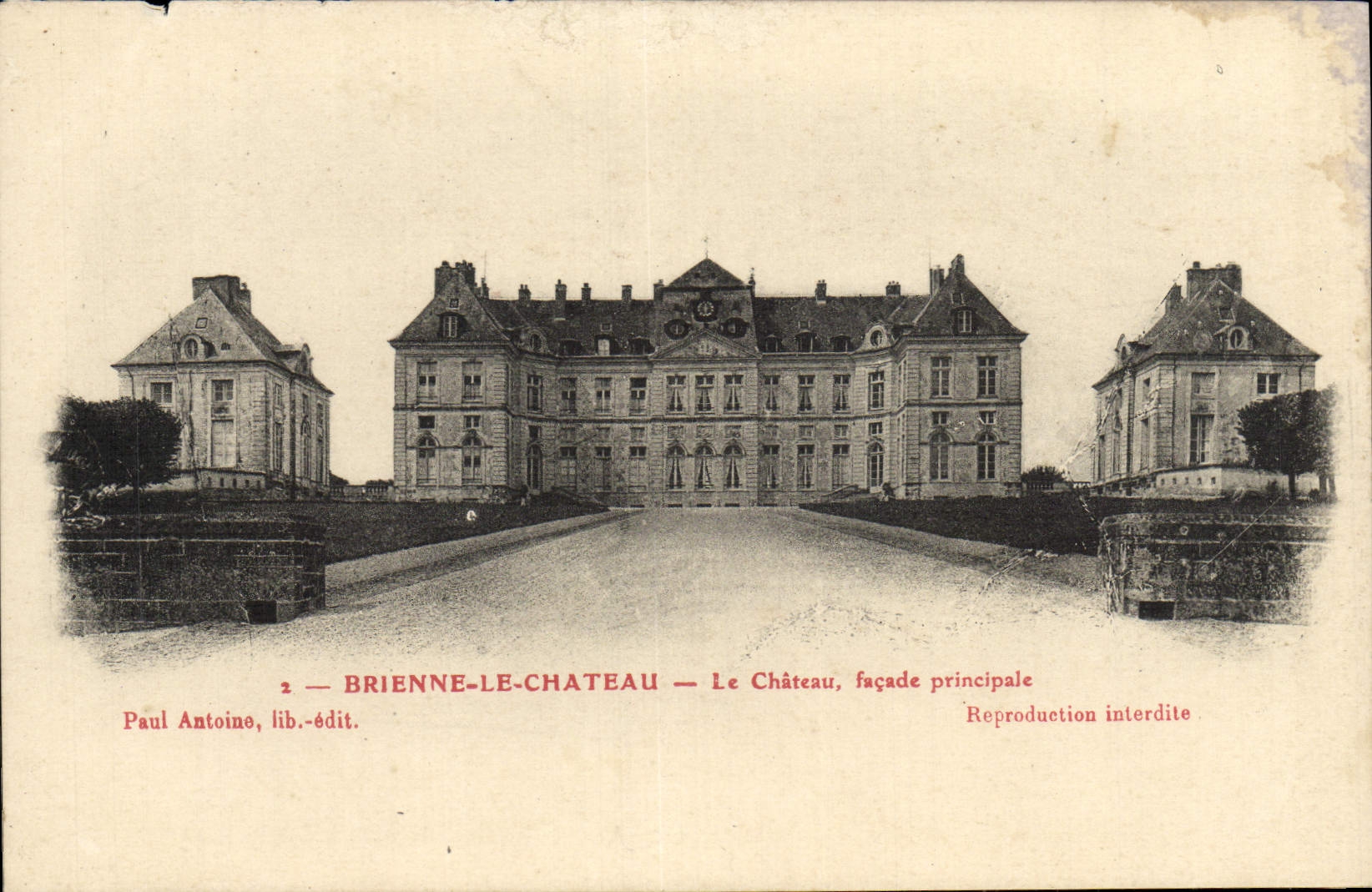 VINTAGE POSTCARD Brienne the Castle the Castle Principal Frontage