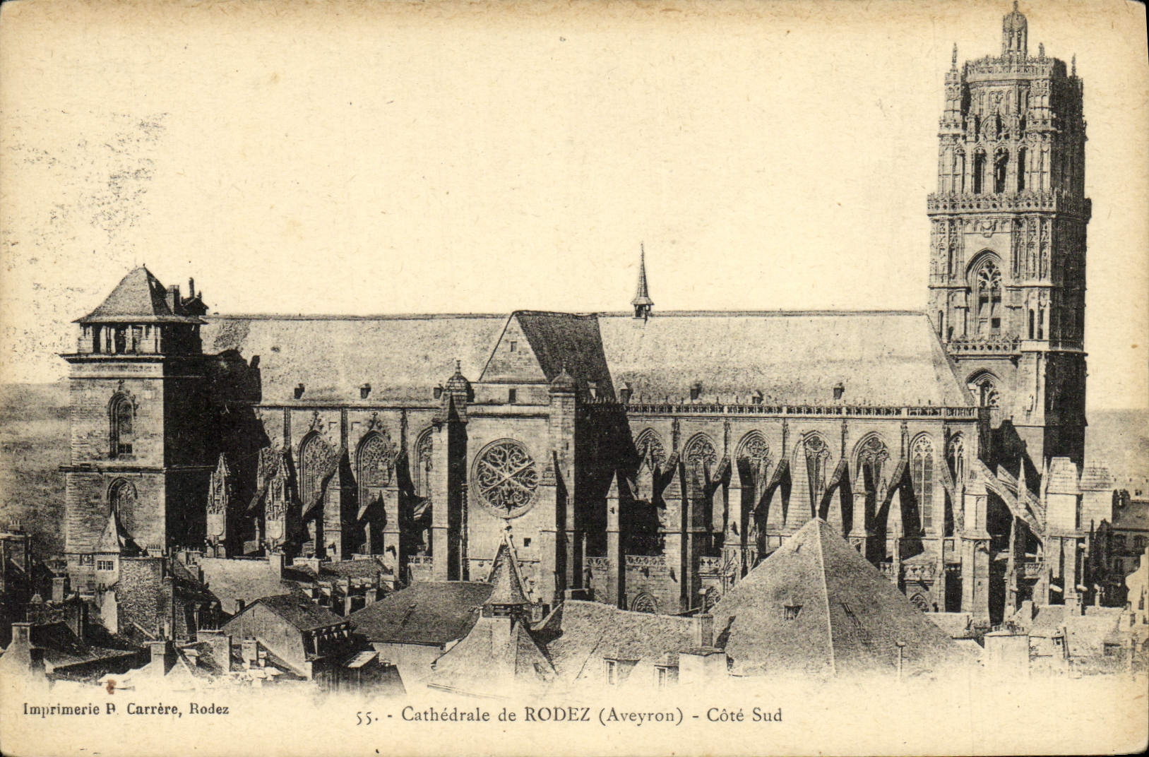 CPA Cathedrale De Rodez Cote Sud