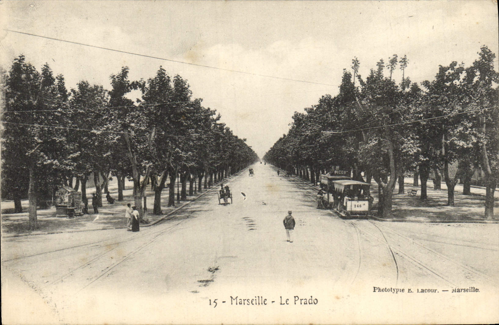 CPA Marseille Le Prado Tramway