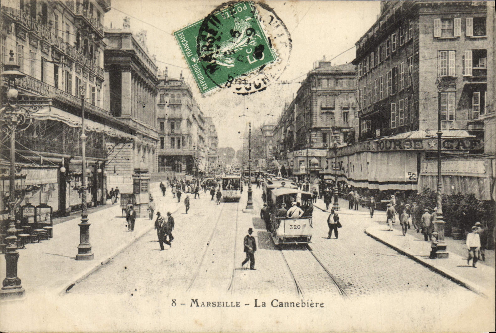 CPA Marseille La Cannebiere Tramways