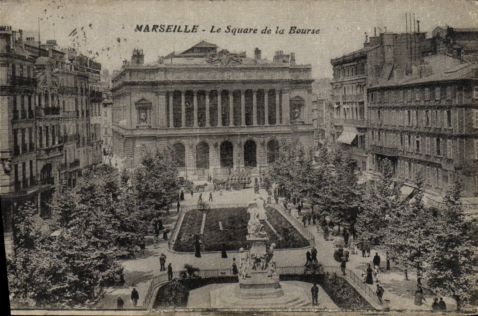 CPA Marseille Le Square De La Bourse
