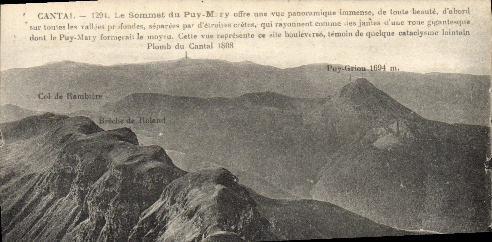 CPA Cantal Le sommet Du Puy Mary 