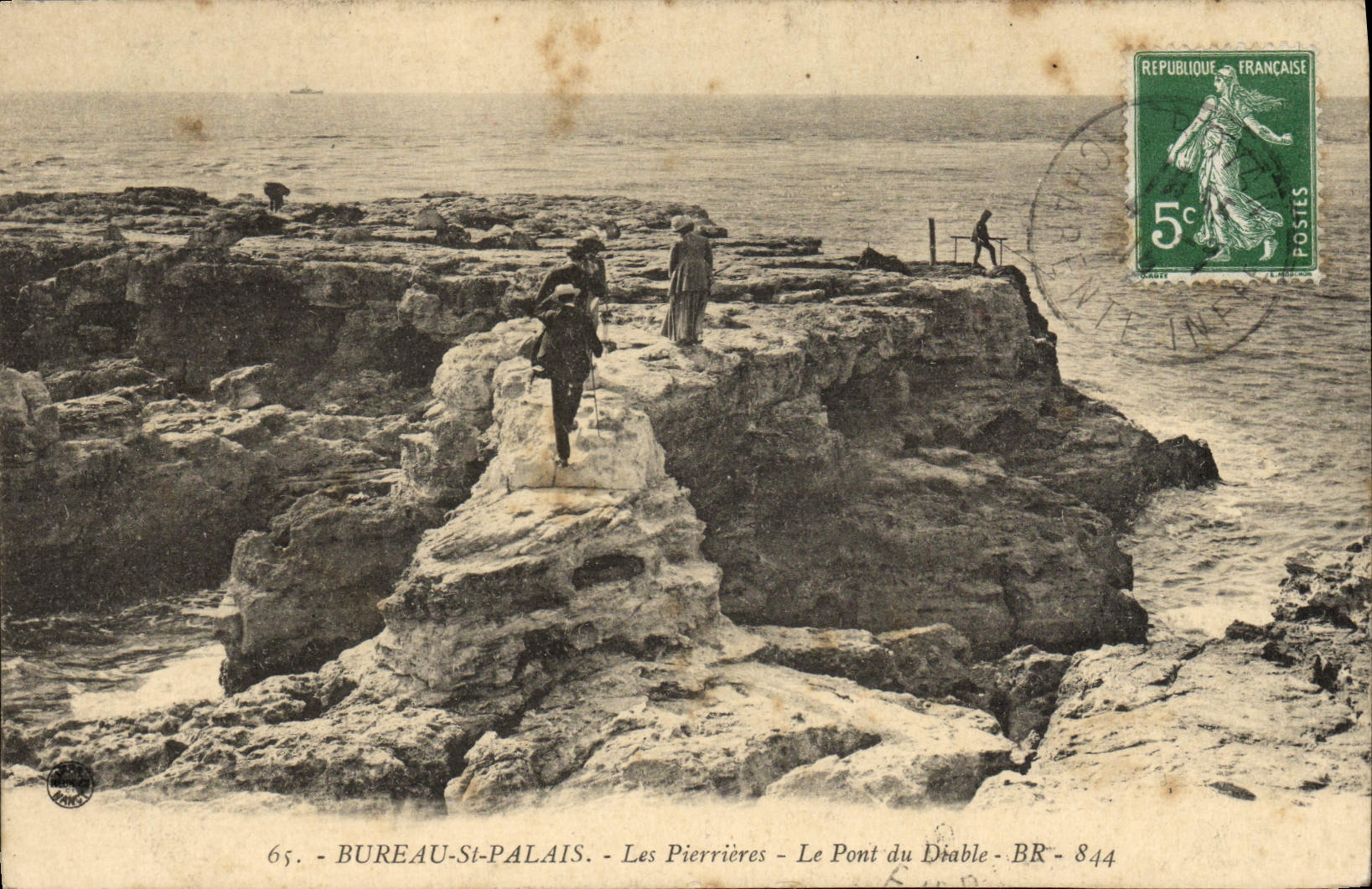 VINTAGE POSTCARD Office St Palates Pierrieres the Bridge Of the Devil