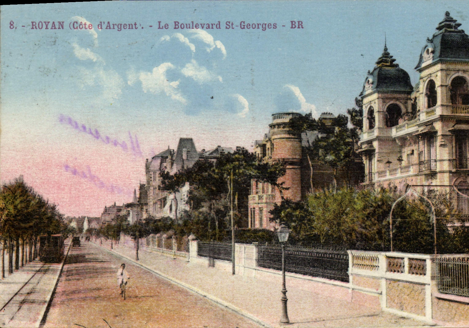 POSTAL Royan de la VENDIMIA el St Jorte del bulevar