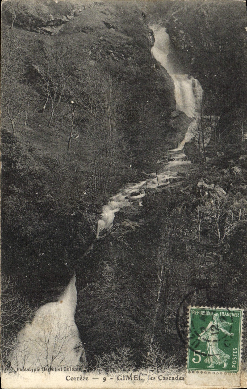 VINTAGE POSTCARD Gimel Cascades