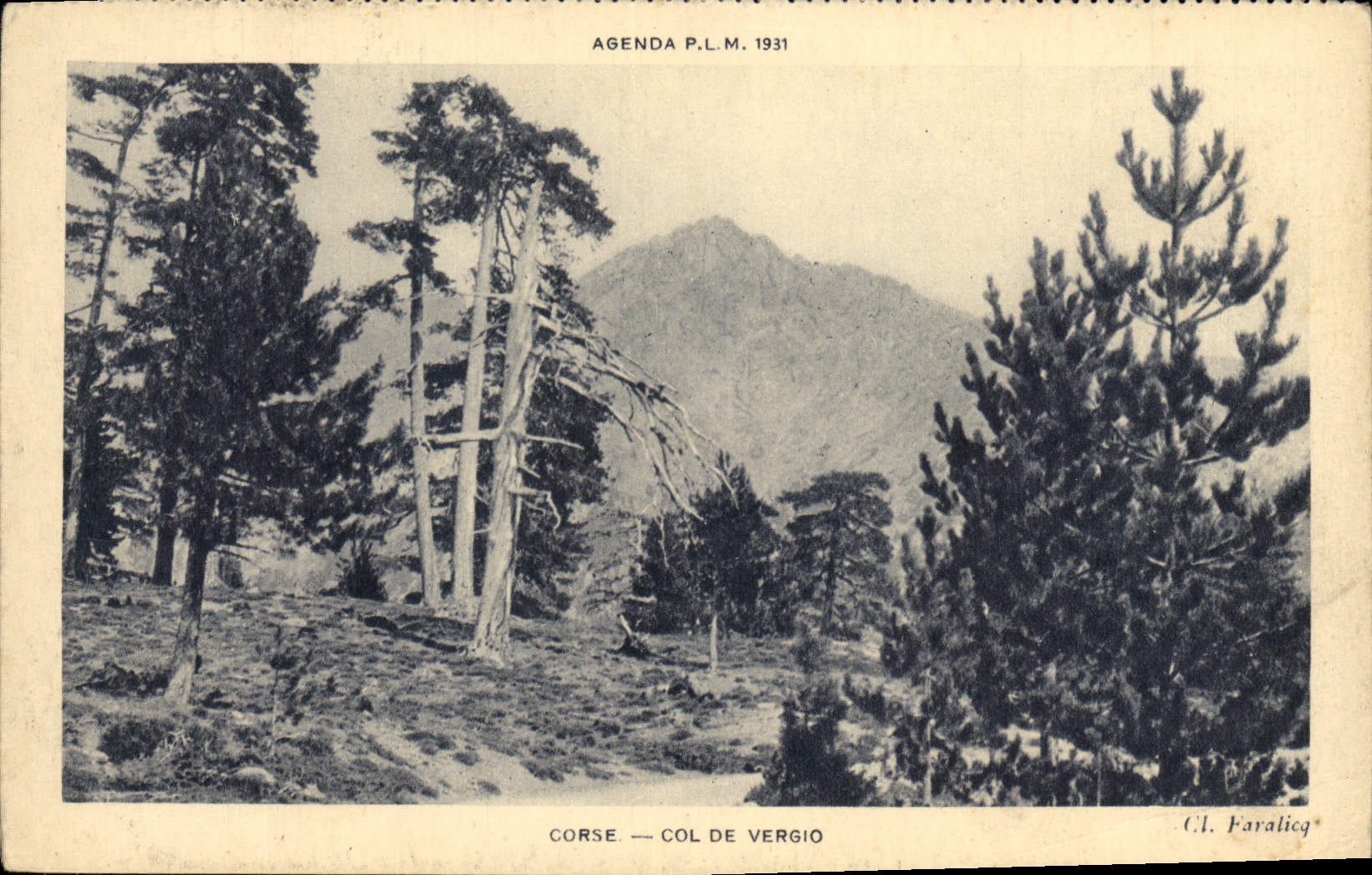 POSTAL Córcega Collar De Vergio de la VENDIMIA