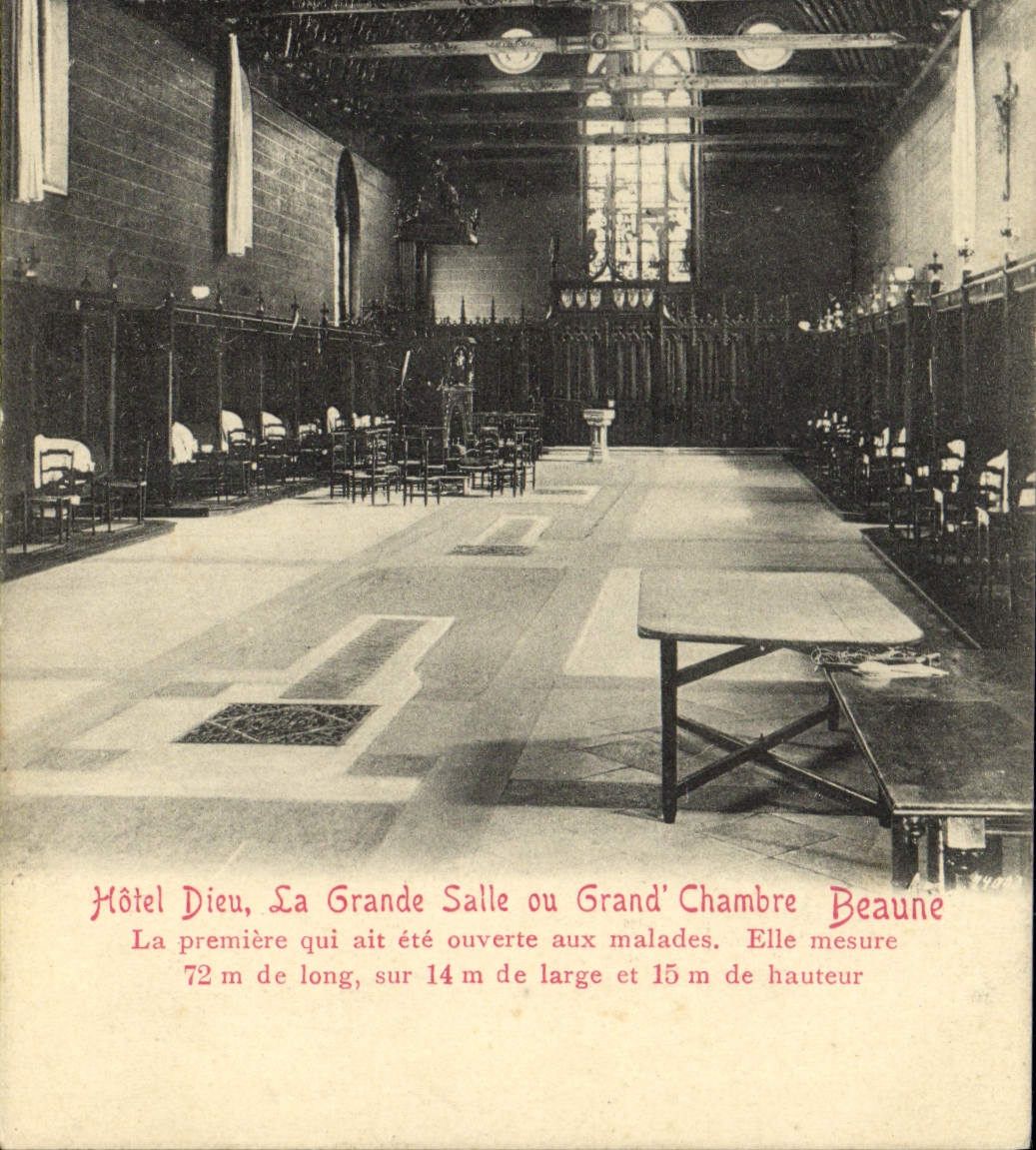 CPA Hotel Dieu La Grande Salle ou Grand Chambre Beaune