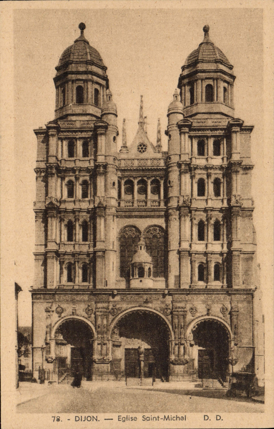 VINTAGE POSTCARD Dijon Church Michal Saint