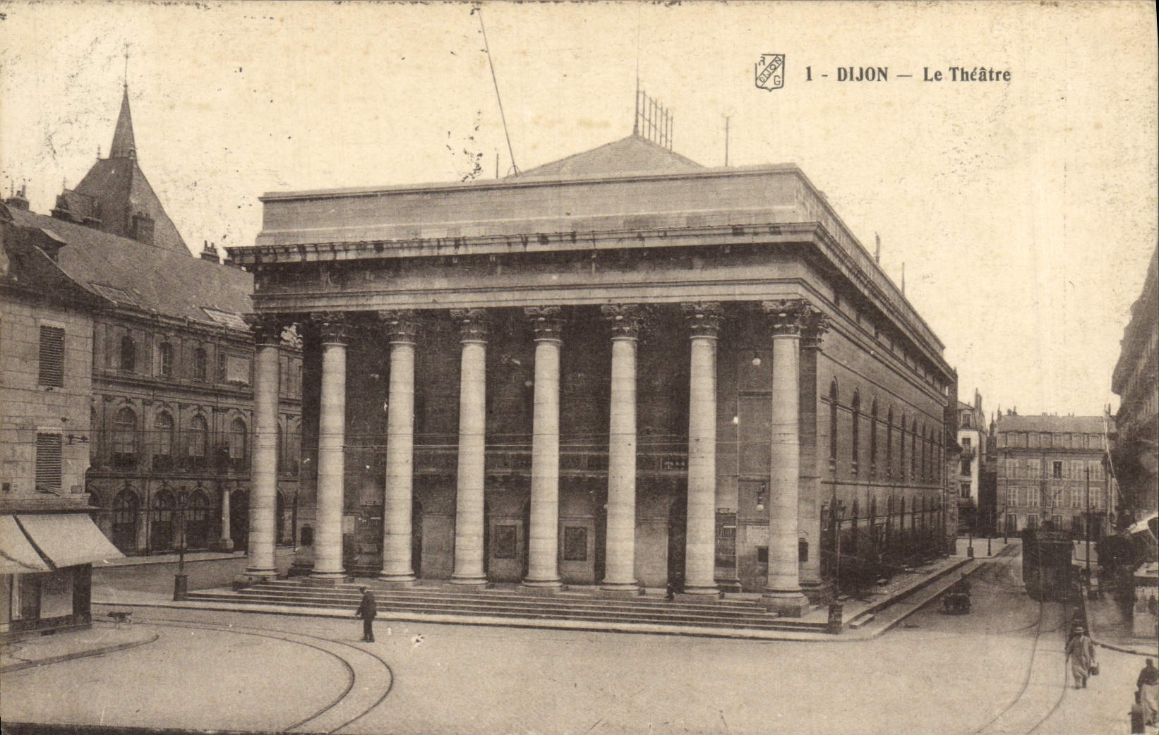 VINTAGE POSTCARD Dijon the Theater