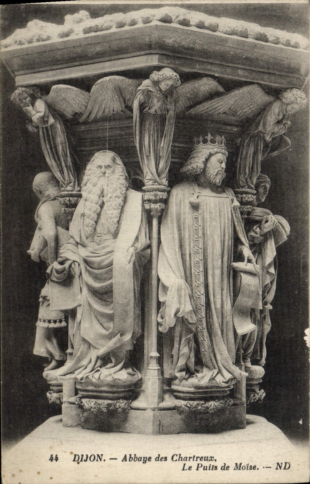 VINTAGE POSTCARD Dijon Abbey of the Carthusian monks the well of Judaica Brace