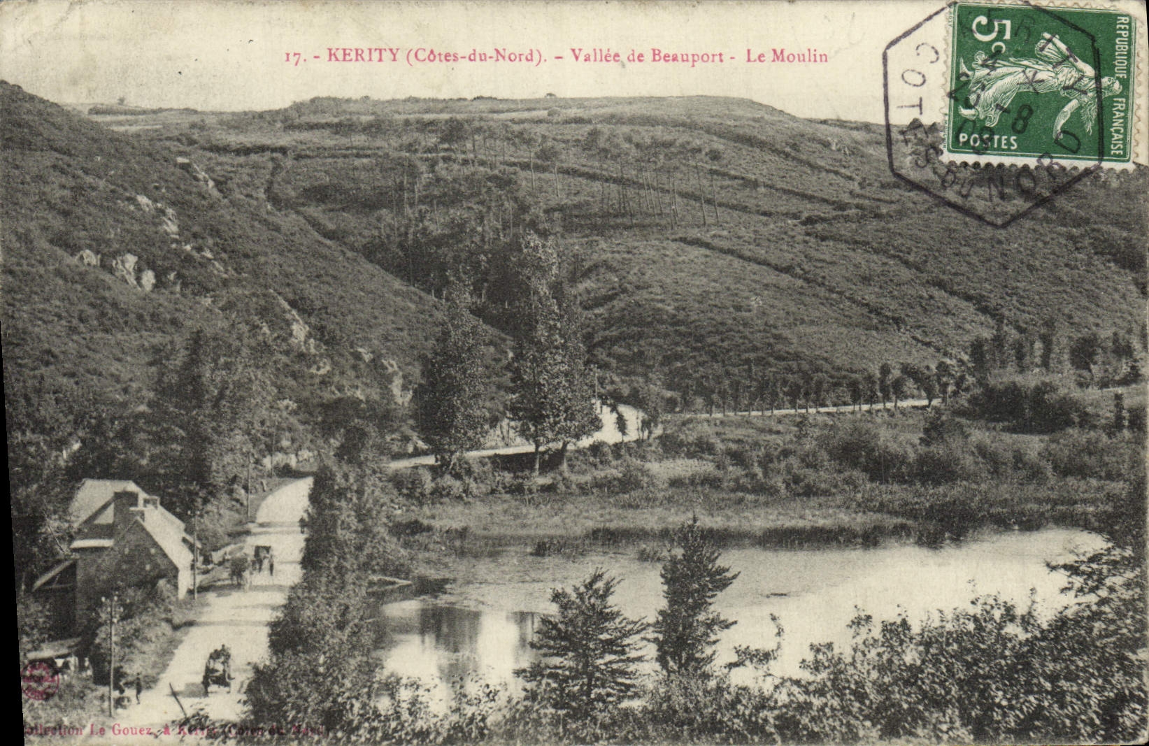 VINTAGE POSTCARD Kerity Valley of Beauport the mill