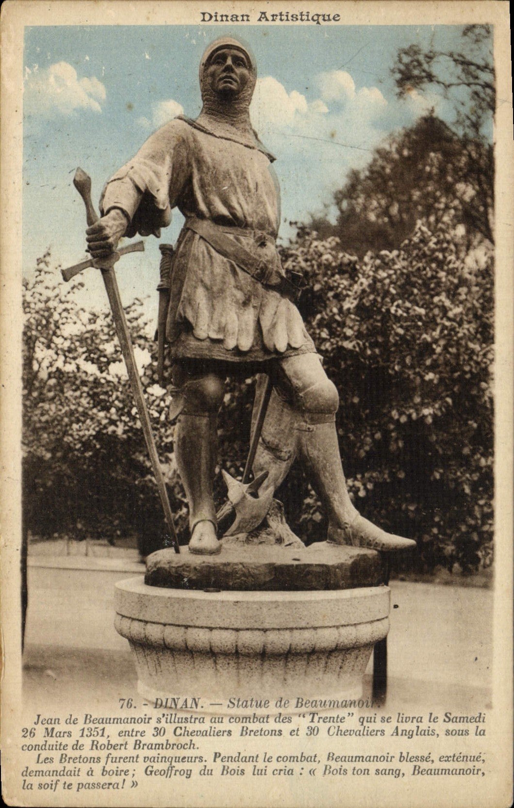 CPA Dinan Statue de Beaumanoir 