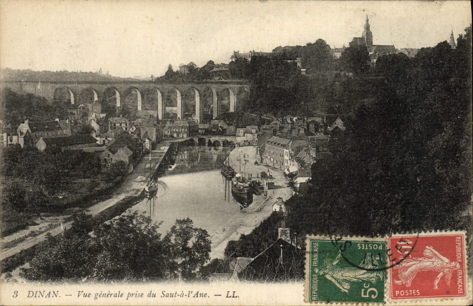 CPA Dinan Vue generale prise du Saut a ane