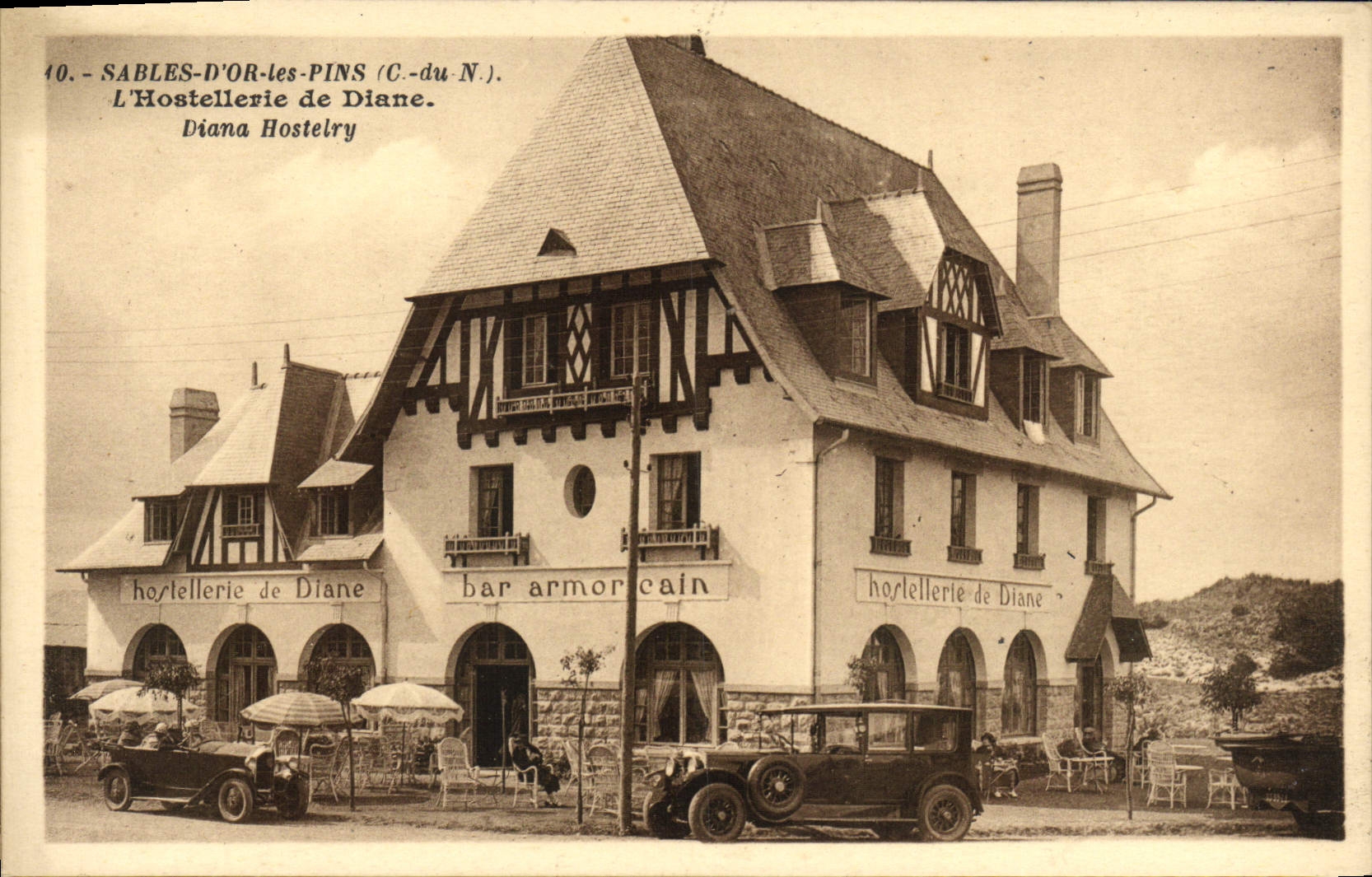 CPA Sables d'Or Les Pins L'Hostellerie De Diane Automobile
