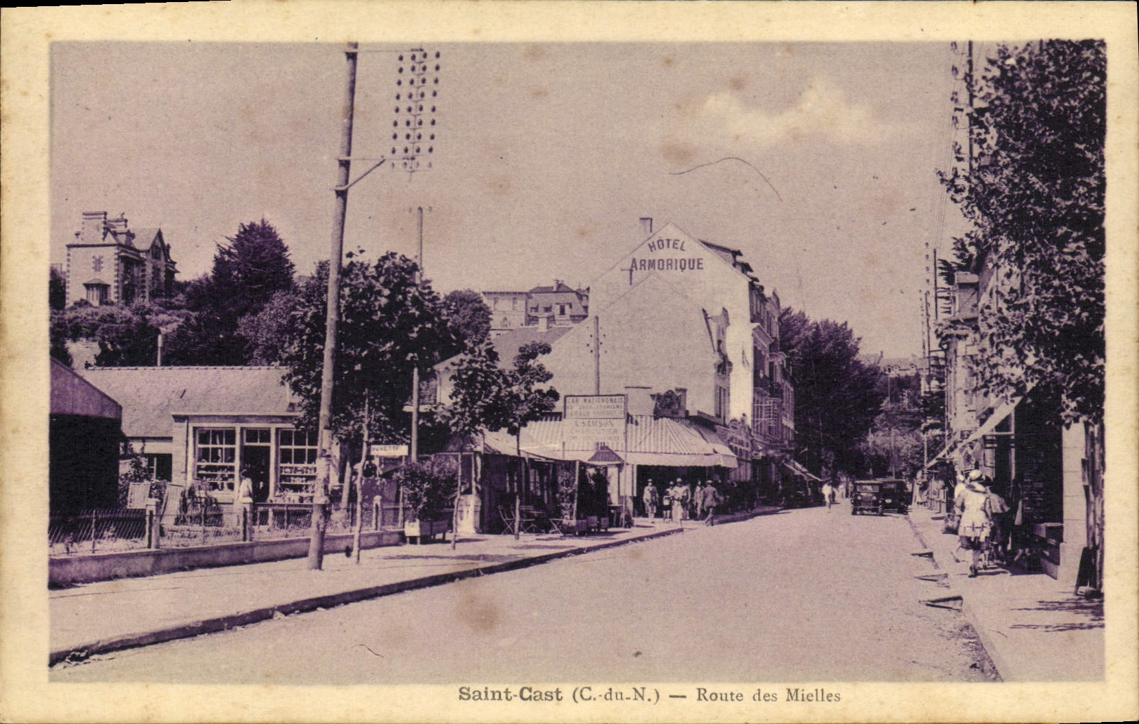 CPA Saint Cast Route Des Mielles