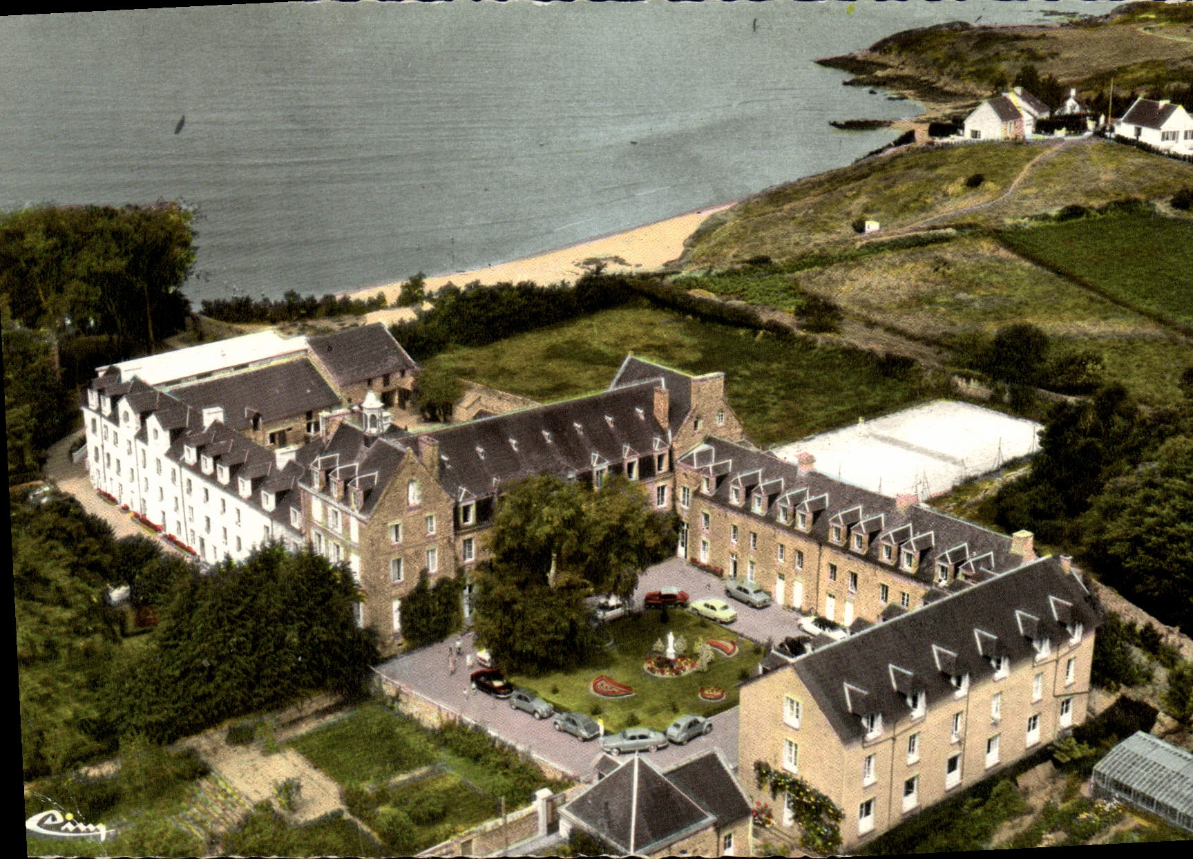 MODERN CARD St Jacut Seen Air the Abbey