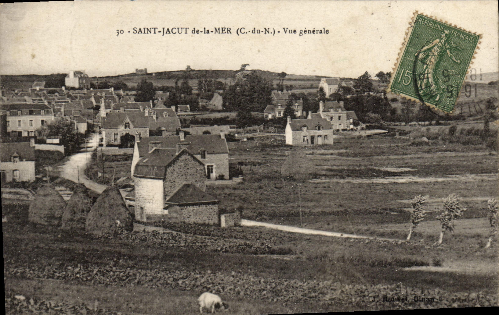 VINTAGE POSTCARD Holy Jacut Of the Sea View